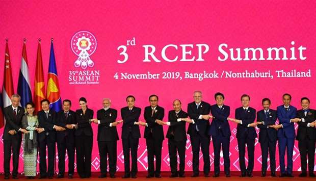 Group photo during the 3rd Regional Comprehensive Economic Partnership (RCEP) Summit in Bangkok