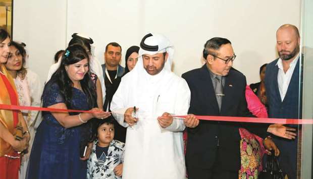INAUGURATION CEREMONY: Dr Khalid bin Ibrahim al-Sulaiti, General Manager at Katara, inaugurating the art festival.