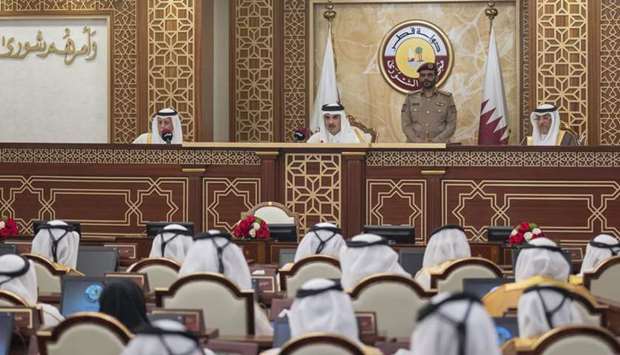 His Highness the Amir Sheikh Tamim bin Hamad Al-Thani inaugurates the 48th ordinary session of the Advisory Council