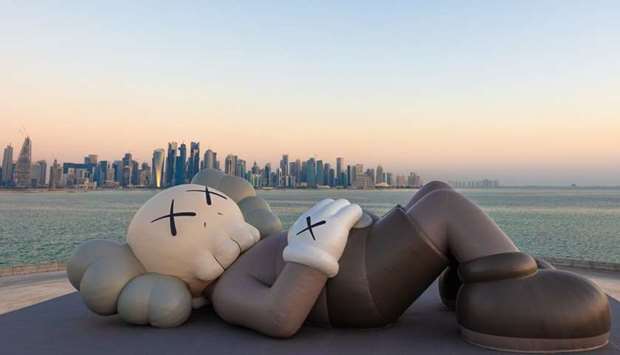 The 40m high sculpture represents the artistu2019s attempt to remind passersby to relax in an increasingly hectic world.