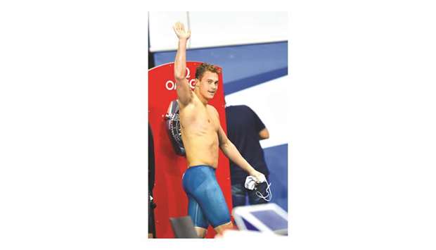 Russiau2019s Vladimir Morozov won the 50m backstroke and 100m freestyle during the Swimming World Cup at the Hamad Aquatic Centre. PICTURES: Noushad Thekkayil