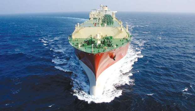 Nakilatu2019s Q-Flex LNG carrier Mesaimeer (file picture). According to IGU, Nakilat introduced the Q-Flex (210,000 to 217,000 cm) and Q-Max (263,000 to 266,000 cm) vessels, achieved greater economies of scale with their SSDR propulsion systems, representing the 45 largest LNG carriers ever built.