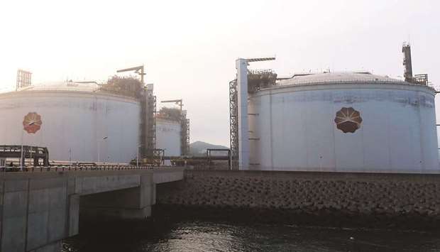 LNG storage tanks are seen at PetroChinau2019s receiving terminal in Dalian, Liaoning province (file).