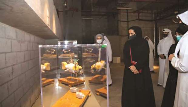 HE Sheikha Al Mayassa bint Hamad bin Khalifa al-Thani at the opening of 'Outbreak'.