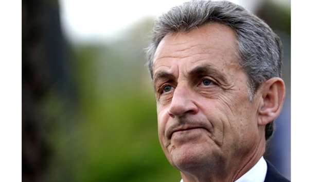 Former French President Nicolas Sarkozy is pictured during a visit in Nice, France on January 13.