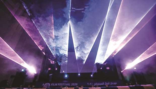 Laser show from Ajyal closing ceremony (supplied picture).rnrn