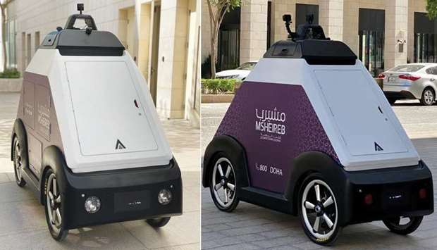 An autonomous vehicle undergoing trials at Msheireb Downtown Doha