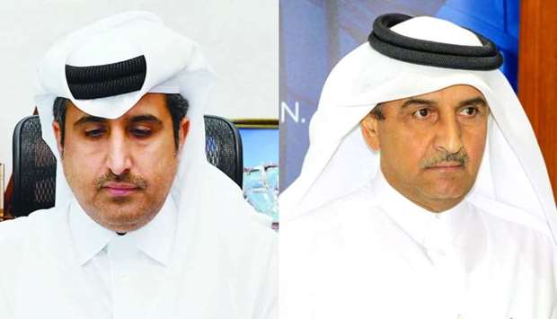 Qatar Chamber general manager Saleh bin Hamad al-Sharqi and Qatar Chamber board member Dr Khaled bin Klefeekh al-Hajri