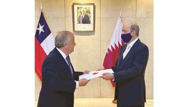 Chileu2019s ambassador to Argentina, Nicolas Monckeberg, has received a copy of the credentials of Qataru2019s non-resident ambassador to Chile, Batal Mojab al-Dossary. Mockenberg wished al-Dossary success in his work assignments and continued development and growth in the bilateral relations between the two countries.