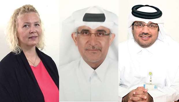 Katja Warwick-Smith, Dr Khalid Abdulnoor Saifeldeen and Dr Majid al-Abdulla