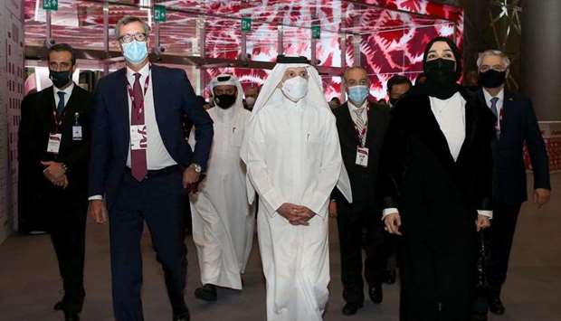 HE Akbar al-Baker and other dignitaries and officials at the opening of Heya Arabian Fashion Exhibition at DECC.