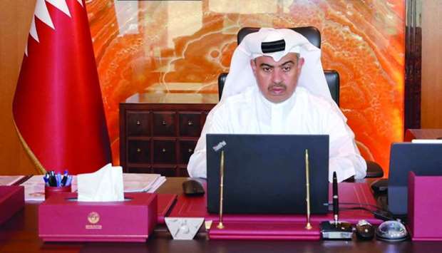 HE the Minister of Commerce and Industry Ali bin Ahmed al-Kuwari participates in the official opening ceremony of the third edition of the China International Import Expo