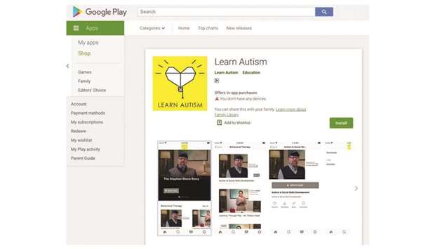 A screenshot of the 'Learn Autism' app.