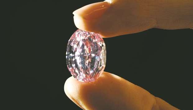 u2018The Spirit of the Roseu2019, a rare 14.83-carat vivid purple pink diamond.