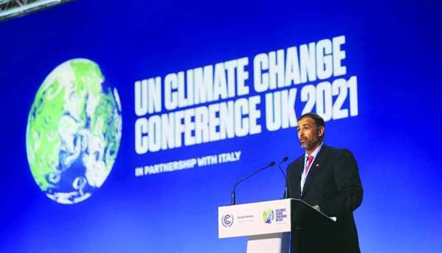In his speech, HE the Minister of Environment and Climate Change Sheikh Dr Faleh bin Nasser bin Ahmed bin Ali al-Thani said that Qatar during the UN Climate Action Summit 2019 , contributed $100mn to support small island states and least developed countries to deal with climate change, in addition to directing the Qatar Fund for Development (QFFD) to continue mobilizing support to address climate change and promote green growth in these countries.