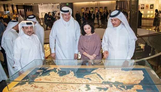 The Perfume Museum's owner Reem Abu Issa with dignitaries. Supplied picture