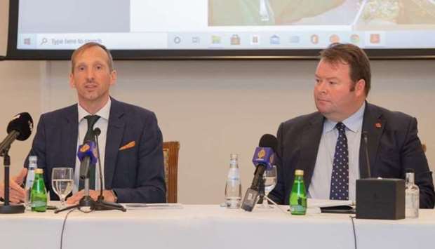Alistair Thompson and Robert Oulds during a press conference