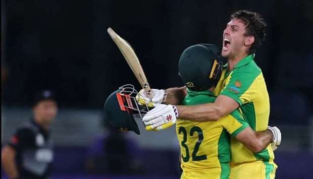 Australia clinched their maiden Twenty20 World Cup title after fiery fifties by Mitchell Marsh and David Warner fashioned an eight-wicket victory against New Zealand in Sunday's final.