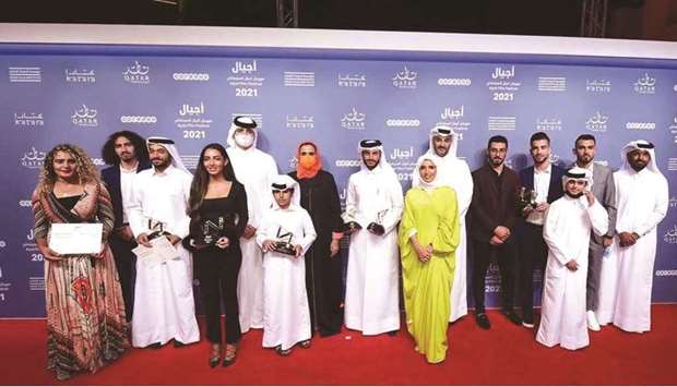 Snapshots from the closing ceremony of the ninth Ajyal Film Festival at Katara. Present on the occasion were HE Sheikha Al Mayassa bint Hamad bin Khalifa al-Thani, HE Sheikh Thani bin Hamad bin Khalifa al-Thani, Fatma Hassan Alremaihi, DFI chief administrative officer Abdulla al-Mosallam, guests, award winners and other participants.
