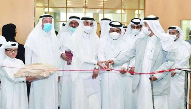 Dignitaries at the inauguration of the late Dr Ahmed al Obaidan's collection at Qatar University Library
