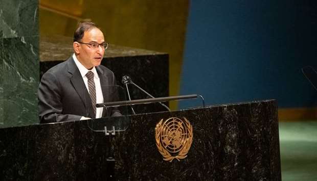 Kuwait's UN permanent representative Ambassador Mansour Al-Otaibi