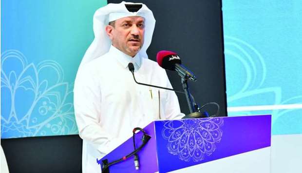 Qatar Museums CEO Ahmad Musa al-Namla is delivering a speech at Qatar Travel Mart at the Doha Exhibition and Convention Centre (DECC) Tuesday. PICTURE: Thajudheen