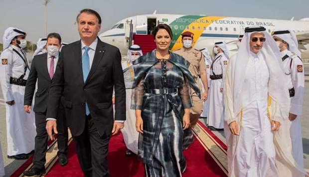 President of the Federative Republic of Brazil Jair Bolsonaro arrived in Doha Wednesday on an official visit to the country.