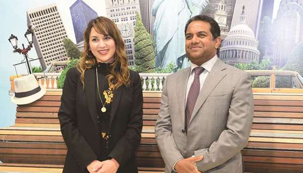 US embassy Doha charge du2019affaires Natalie A Baker and Dr Mohamed Althaf, director of LuLu Group International, during the launch of LuLu Hypermarket Qatar's u2018Discover Americau2019 promotion held on Sunday. PICTURE: Shaji Kayamkulam