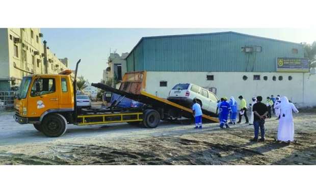 The Doha Municipality, represented by the General Control Department, has initiated a drive to remove abandoned vehicles within its jurisdiction.