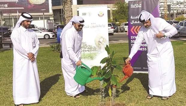 According to an official press statement by the Ministry of Municipality, this was held as part of the initiative to plant one million trees.