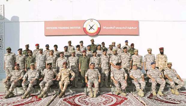 The Officers Training Institute celebrated the graduation of the courses for the first half of the training year 2021-2022, which are the Joint Junior Staff Course No. (37), the Infantry Advanced Course for Officers No. 33, the Advanced Management and Supply Course for Officers No. (9), and the Infantry Foundation Course for Officers No. (47). In