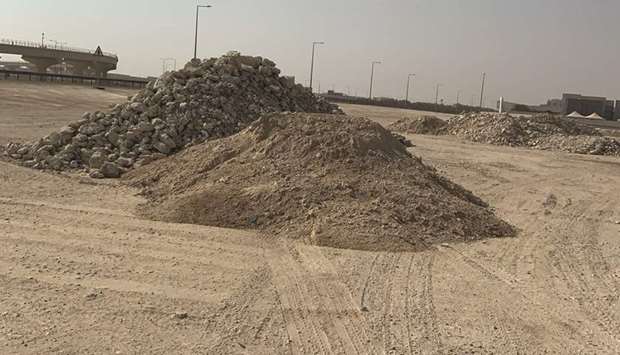 The municipality officials found the disposal of construction and demolition waste in undesignated places at Wadi Al Banat area.