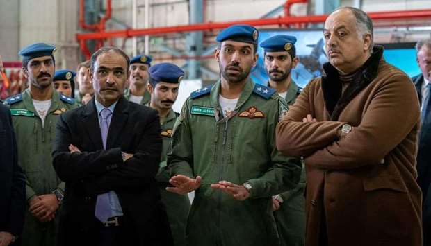 During the visit, he was briefed on the progress of work in the Typhoon and Hawk aircraft production line, in addition to attending the first flight of the Qatari Typhoon aircraft.