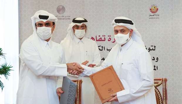 The Memorandum of Understanding was signed by Assistant Undersecretary of Labour Affairs Mohammed Hassan Al Obaidly, and the Chief Executive Officer of the Qatar Financial Centre Authority Yousef Mohammed Al Jaida.