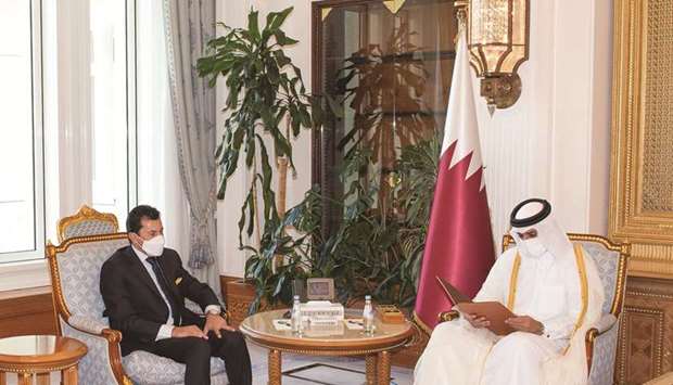 The message was received by HE the Prime Minister and Minister of Interior Sheikh Khalid bin Khalifa bin Abdulaziz al-Thani when he met Egyptian Minister of Youth and Sports Dr Ashraf Sobhi on Tuesday.
