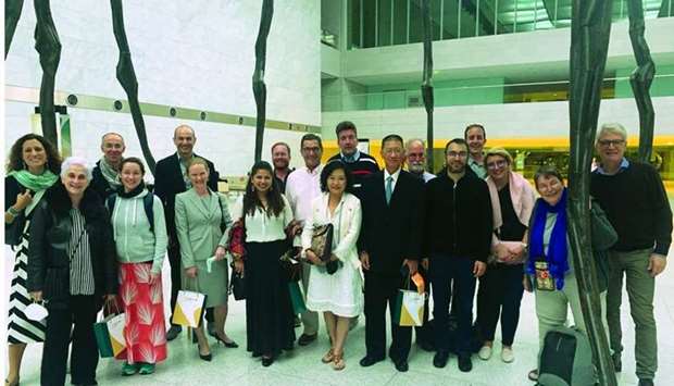 Pictured centre front is Emily Kuo Vong, president of the IFCM, together with the other delegates at QNCC.