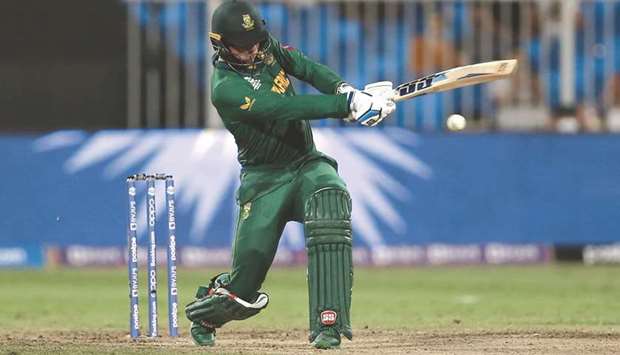 South Africau2019s Rassie van der Dussen in action against England in Sharjah yesterday. (Reuters)