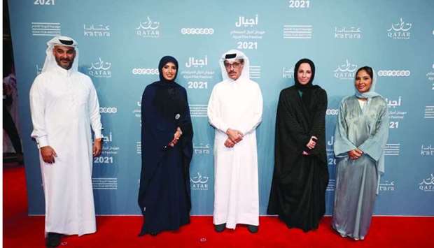 Glimpses from the red carpet event at the opening of the 9th Ajyal Film Festival Sunday. PICTURES: Shaji Kayamkulam and supplied