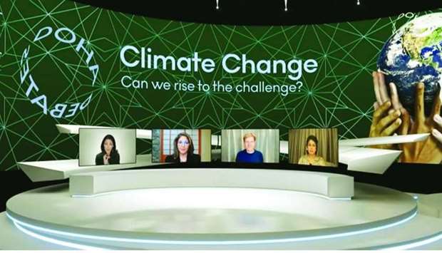 Doha Debates holds discussion on climate change.