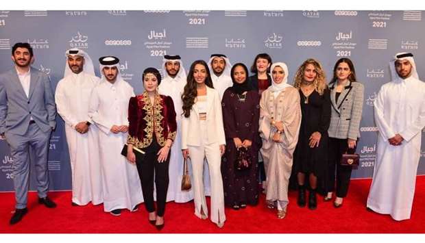 A moment from the 'Made in Qatar' red carpet at Ajyal Film Festival Tuesday. PICTURE: Shaji Kayamkulam.