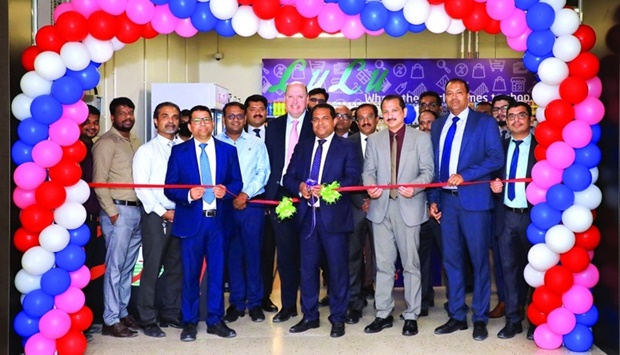 Dr Mohamed Althaf, director, LuLu Group International, leads the ribbon-cutting ceremony to open the National Museum Metro Station LuLu Express store.