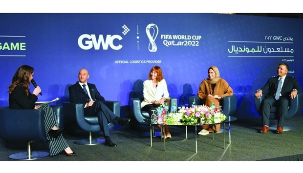 Industry experts during a panel discussion at the GWC Forum 2022 titled u2018Ready for the Gameu2019 held in Doha. PICTURE: Thajudheen