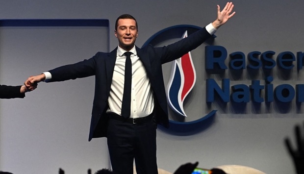 Newly elected French far-right party Rassemblement National (RN)'s president Jordan Bardella. (AFP)