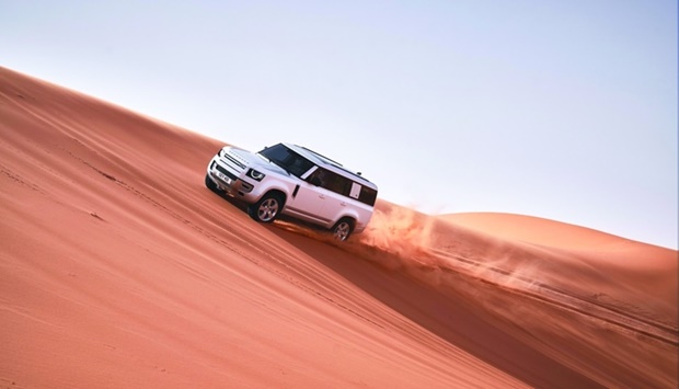 The Land Rover Defender 130.