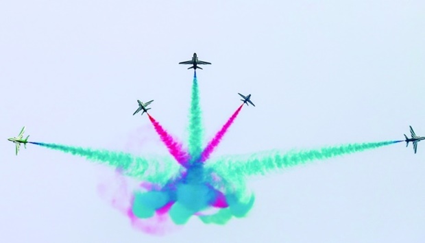 A moment from the airshow Saturday. PICTURES: Thajudheen & Supplied
