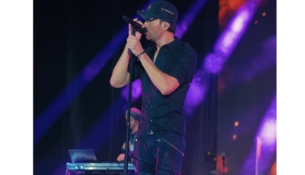 Enrique Iglesias performing in Doha recently.