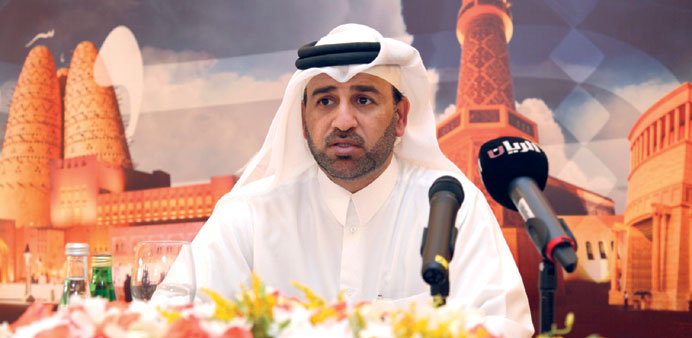 Dr Khalid al-Sulaiti, general manager of Katara, explaining the details of the Ramadan festival.