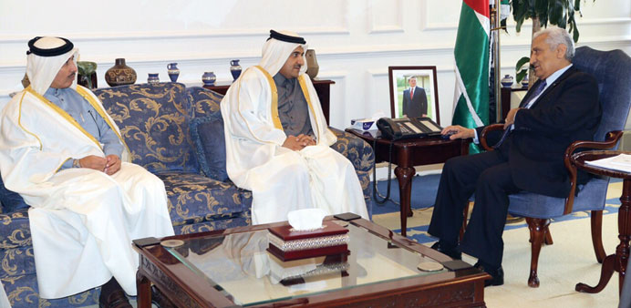 Jordanian Prime Minister Abdullah Ensour yesterday met with  Qataru2019s attorney general HE Dr Ali bin Fetais al-Marri.