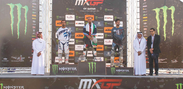 MX 1 championship podium