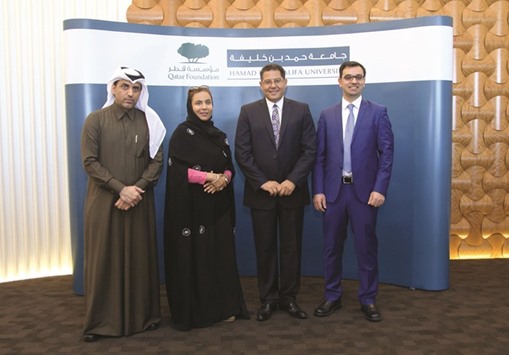 HBKU officials at the launch of the Master of Public Health programme